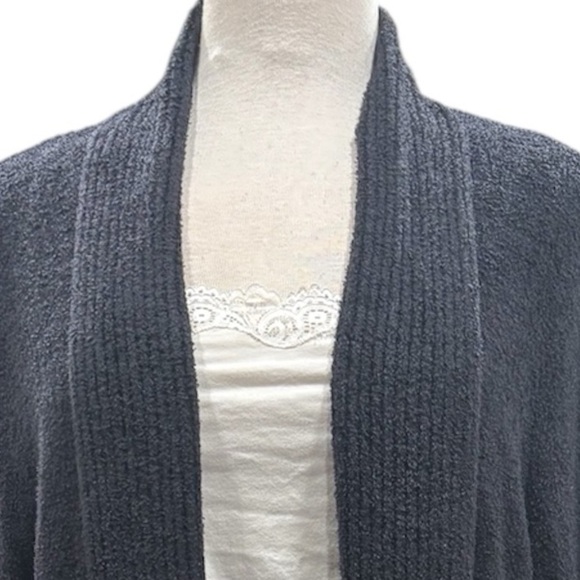 Barefoot Dreams Black Montecito Cozychic Lite Long Cardigan | Size 2X - Picture 3 of 12